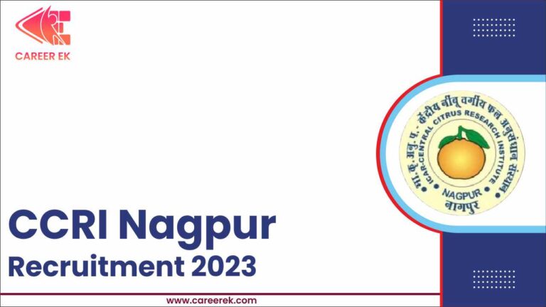 CCRI Nagpur Recruitment 2023